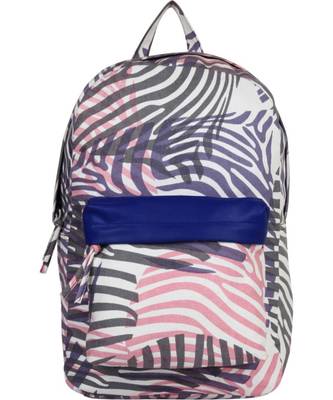 Zebra Purple Canvas Backpack 1