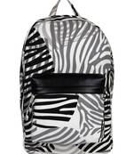 Zebra Black Canvas Backpack