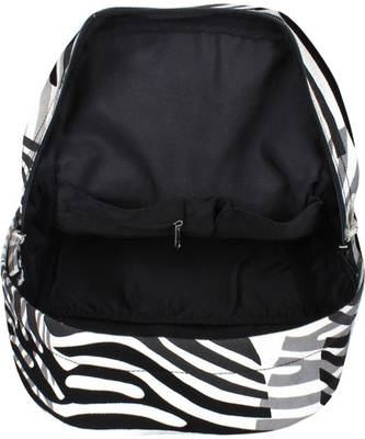 Zebra Black Canvas Backpack 3