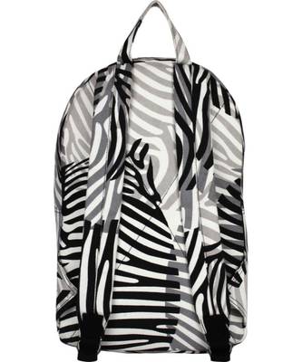 Zebra Black Canvas Backpack 4