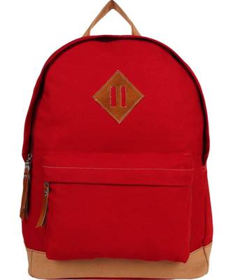 Basic Red Canvas Backpack 1