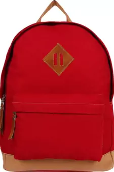 Basic Red Canvas Backpack