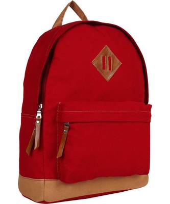 Basic Red Canvas Backpack 2