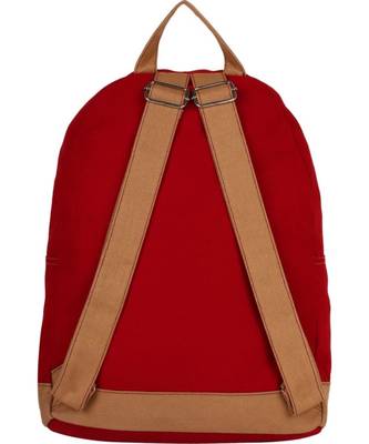 Basic Red Canvas Backpack 4