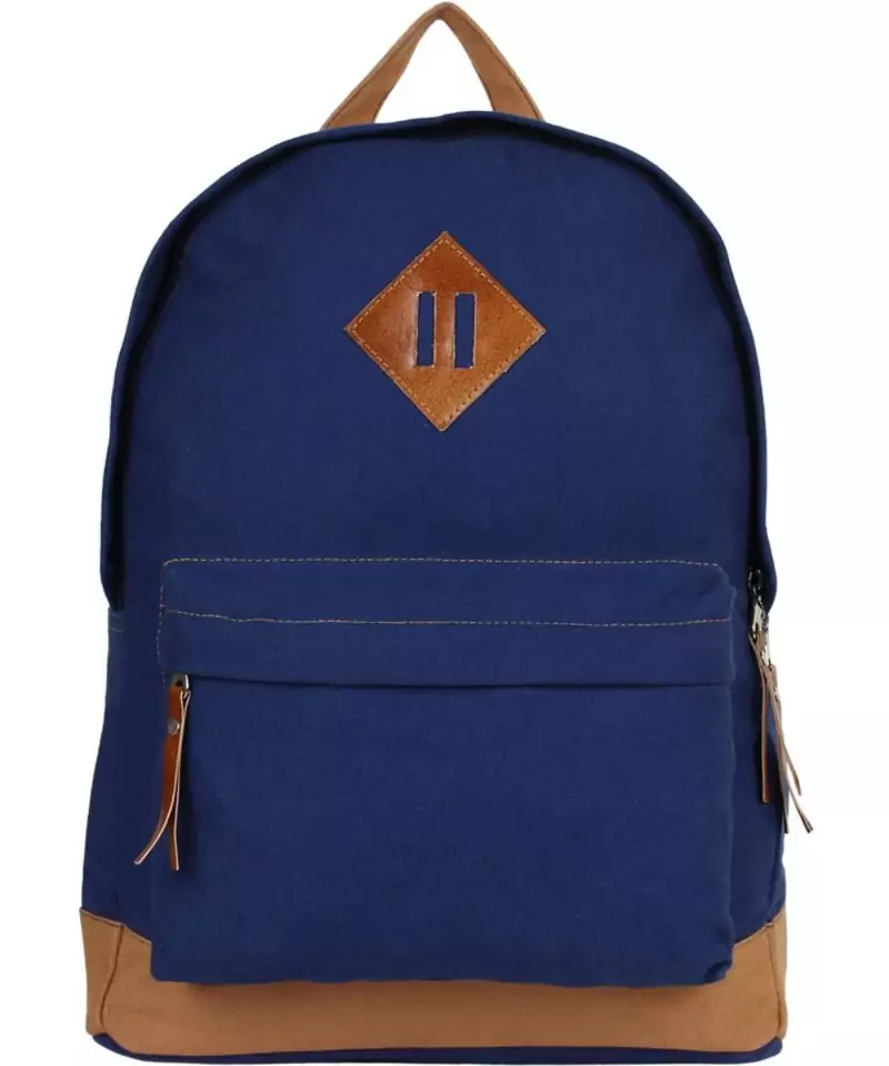Basic Blue Canvas Backpack
