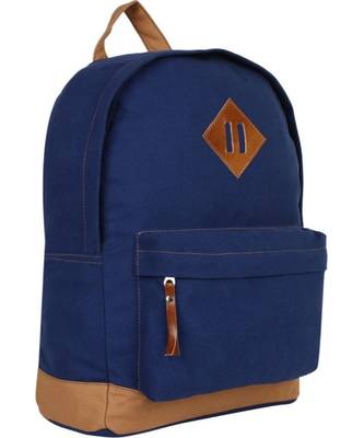 Basic Blue Canvas Backpack 2