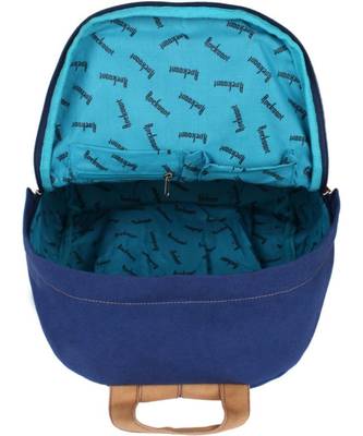 Basic Blue Canvas Backpack 3