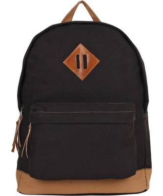 Basic Black Canvas Backpack 1