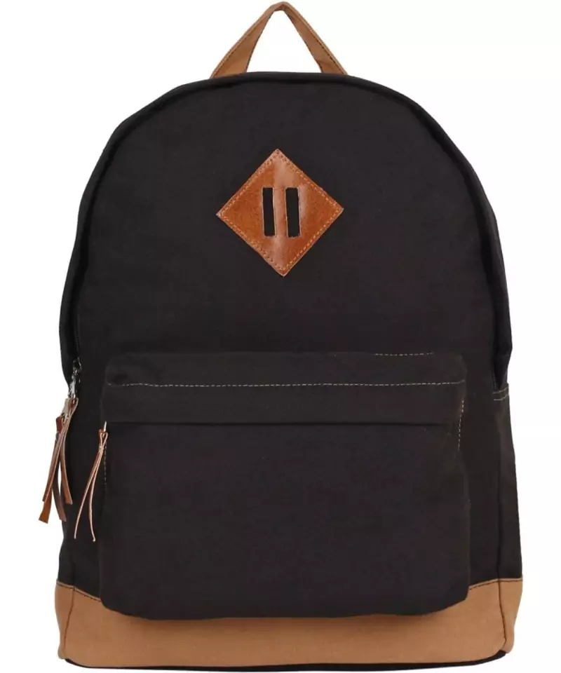 Basic Black Canvas Backpack