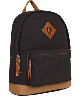 Basic Black Canvas Backpack 2