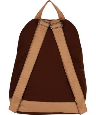Basic Brown Canvas Backpack 4