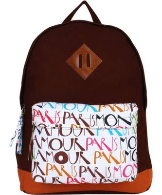 Paris Brown Canvas Backpack 1