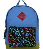 Paris Blue Canvas Backpack