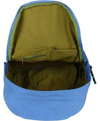 Paris Blue Canvas Backpack 3