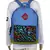 Paris Blue Canvas Backpack