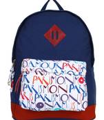 Paris Blue Canvas Backpack