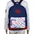 Paris Blue Canvas Backpack