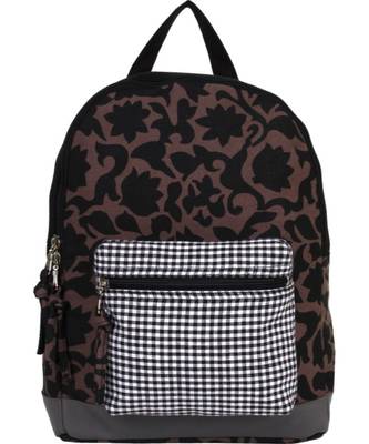 Flora Brown Canvas Backpack 1