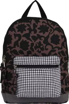 Flora Brown Canvas Backpack