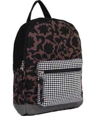 Flora Brown Canvas Backpack 2