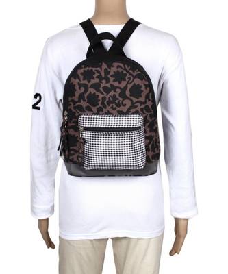 Flora Brown Canvas Backpack 5
