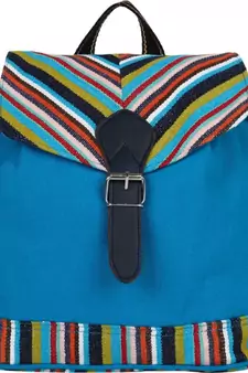 Streak Blue Canvas Backpack