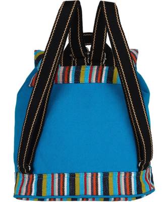 Streak Blue Canvas Backpack 4