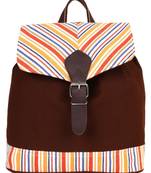 Streak Brown Canvas Backpack