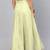Green Chanderi Cotton Woven Flared Skirt
