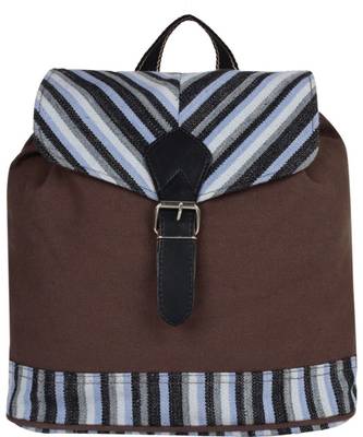 Streak Brown Canvas Backpack 1