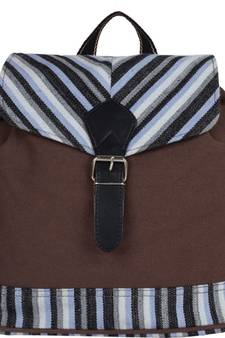 Streak Brown Canvas Backpack
