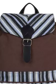 Streak Brown Canvas Backpack