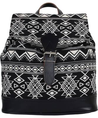 Nava Black Jacquard Backpack 1