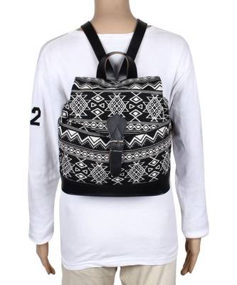 Nava Black Jacquard Backpack 5
