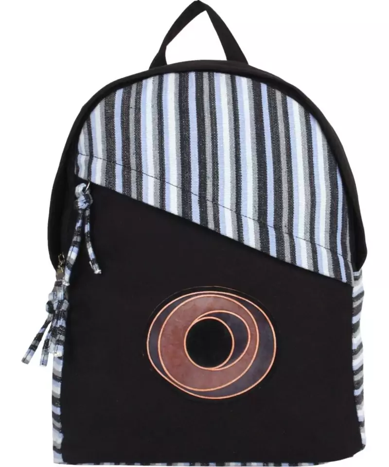 Streak Black Canvas Backpack