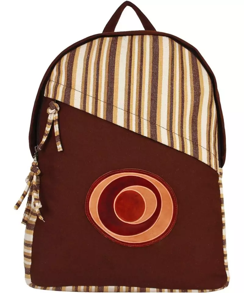 Streak Brown Canvas Backpack