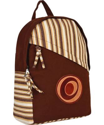 Streak Brown Canvas Backpack 2
