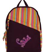 Streak Brown Canvas Backpack