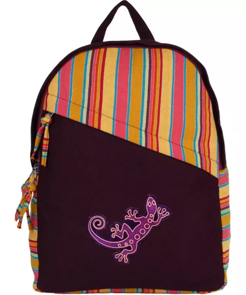Streak Brown Canvas Backpack
