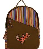 Streak Green Canvas Backpack