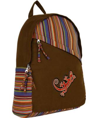 Streak Green Canvas Backpack 2