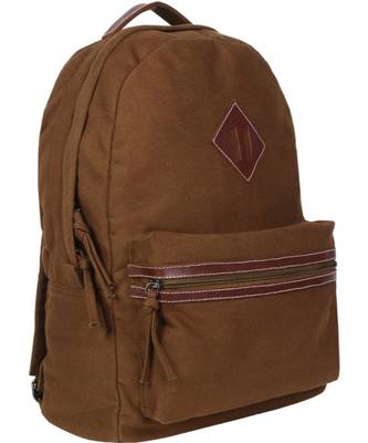 Classic Khaki Canvas Backpack 2