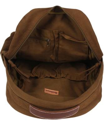 Classic Khaki Canvas Backpack 3