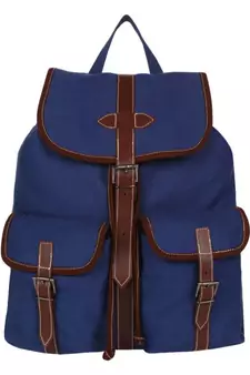 Classic Blue Canvas Backpack