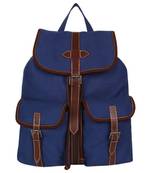 Classic Blue Canvas Backpack