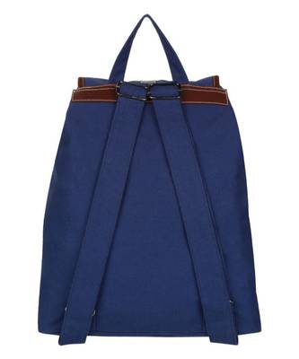 Classic Blue Canvas Backpack 3