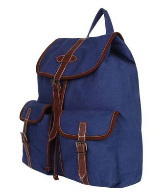 Classic Blue Canvas Backpack 4