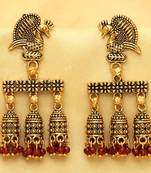 Maroon jhumkas
