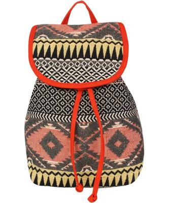 Nava Orange Canvas Backpack 1
