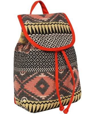 Nava Orange Canvas Backpack 2